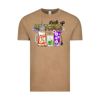 Vintage Coffee Drink Up Witches Vintage Tee - CowhideDigitalArt