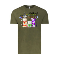 Vintage Olive Drink Up Witches Vintage Tee - CowhideDigitalArt