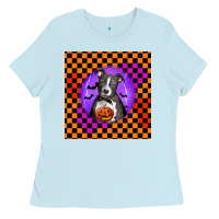Baby Blue Halloween American Pitbull Terrier Ladies Tee - LillyAllenDesigns