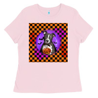 Bubblegum Pink Halloween American Pitbull Terrier Ladies Tee - LillyAllenDesigns