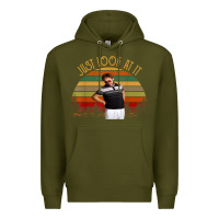 Army Green just look at it vintage funny for men women and family t shirt Premium Hoodie - baoMotion