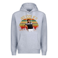Heather Grey just look at it vintage funny for men women and family t shirt Premium Hoodie - baoMotion