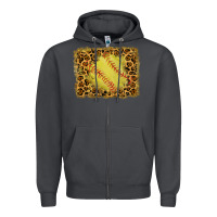 Smoke watercolor glitter leopard softball background Zipper Hoodie - RanaPortraitStore