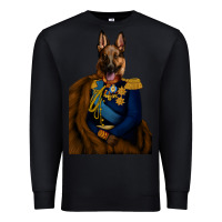 Black Pet Portraits, Custom Pet Portraits, Renaissance Pet Portraits, Custom Premium Sweatshirt - RanaPortraitStore