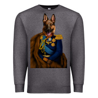 Charcoal Heather Pet Portraits, Custom Pet Portraits, Renaissance Pet Portraits, Custom Premium Sweatshirt - RanaPortraitStore