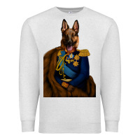 Oatmeal Heather Pet Portraits, Custom Pet Portraits, Renaissance Pet Portraits, Custom Premium Sweatshirt - RanaPortraitStore