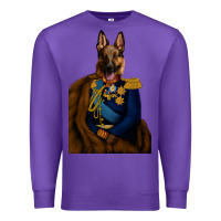 Purple Pet Portraits, Custom Pet Portraits, Renaissance Pet Portraits, Custom Premium Sweatshirt - RanaPortraitStore