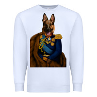 White Pet Portraits, Custom Pet Portraits, Renaissance Pet Portraits, Custom Premium Sweatshirt - RanaPortraitStore