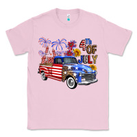 Bubblegum Pink Western Truck Fourth Of July America Classic Tee - FaDigitalArtStudio