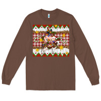 Chestnut Stacked Christmas Farm Long Sleeve Tee - Artiststas