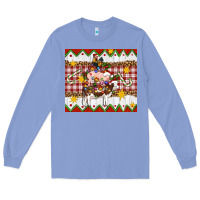 Colony Blue Stacked Christmas Farm Long Sleeve Tee - Artiststas