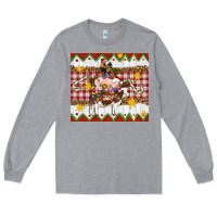 Heather Grey Stacked Christmas Farm Long Sleeve Tee - Artiststas