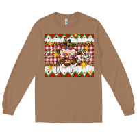 Toasted Coconut Stacked Christmas Farm Long Sleeve Tee - Artiststas