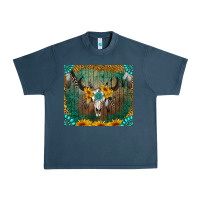 Midnight Navy boho bullskull Urban Heavy Tee - RanaPortraitStore