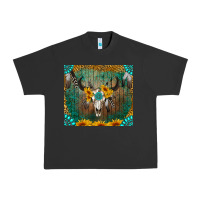 Pigment Black boho bullskull Urban Heavy Tee - RanaPortraitStore