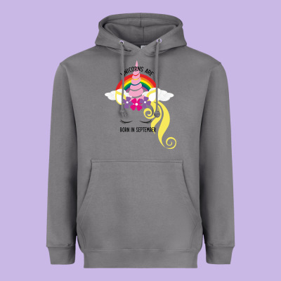Unicorns Are Born In September Heavyweight Hoodie Designed By Bettercallsaul