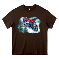 Chocolate Brown believe polar express Heavy Core Tee - FaDigitalArtStudio
