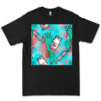Black Nurse Gloves Seamless Pattern Premium Tee - BundleAndBundleShop