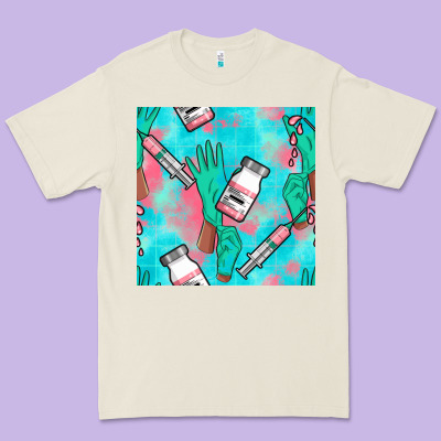 Nurse Gloves Seamless Pattern Premium Tee Designed By Bundleandbundleshop