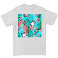 Dove Grey Nurse Gloves Seamless Pattern Premium Tee - BundleAndBundleShop