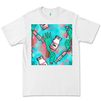 White Nurse Gloves Seamless Pattern Premium Tee - BundleAndBundleShop