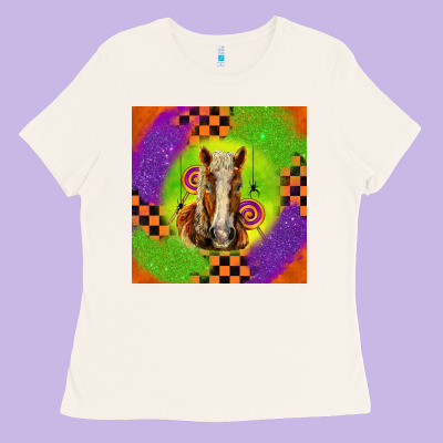 Halloween Belgian Horse Ladies Tee Designed By Lillyallendesigns