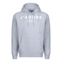 Heather Grey j adore paris Premium Hoodie - baoMotion