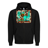 Black Sagittarius turquoise cowhide Zipper Hoodie - RanaPortraitStore