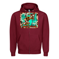 Burgundy Sagittarius turquoise cowhide Zipper Hoodie - RanaPortraitStore