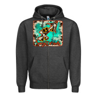 Charcoal Heather Sagittarius turquoise cowhide Zipper Hoodie - RanaPortraitStore