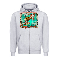 Heather Grey Sagittarius turquoise cowhide Zipper Hoodie - RanaPortraitStore