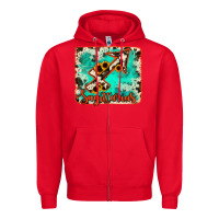 Red Sagittarius turquoise cowhide Zipper Hoodie - RanaPortraitStore