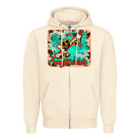 Sandshell Sagittarius turquoise cowhide Zipper Hoodie - RanaPortraitStore