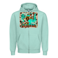 Seafoam Sagittarius turquoise cowhide Zipper Hoodie - RanaPortraitStore