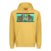 Antique Gold flamingo mom license plate Premium Hoodie - BarkalooDesign