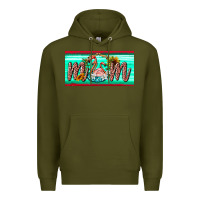 Army Green flamingo mom license plate Premium Hoodie - BarkalooDesign