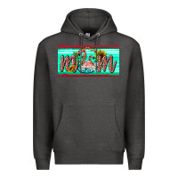 Charcoal Heather flamingo mom license plate Premium Hoodie - BarkalooDesign