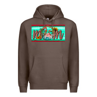 Coffee flamingo mom license plate Premium Hoodie - BarkalooDesign