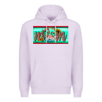 Lilac flamingo mom license plate Premium Hoodie - BarkalooDesign