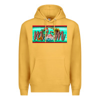 Mustard flamingo mom license plate Premium Hoodie - BarkalooDesign