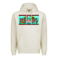 Oatmeal Heather flamingo mom license plate Premium Hoodie - BarkalooDesign