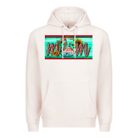 Pale Pink flamingo mom license plate Premium Hoodie - BarkalooDesign