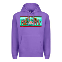 Purple flamingo mom license plate Premium Hoodie - BarkalooDesign