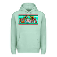 Seafoam flamingo mom license plate Premium Hoodie - BarkalooDesign