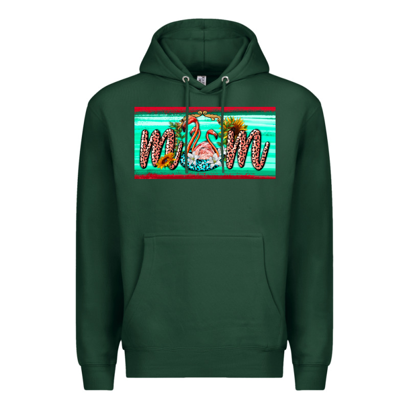 Flamingo Mom License Plate Premium Hoodie by BarkalooDesign | Teevron