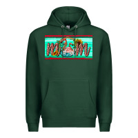 Sports Green flamingo mom license plate Premium Hoodie - BarkalooDesign