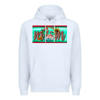 White flamingo mom license plate Premium Hoodie - BarkalooDesign