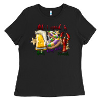 Black all i need is beer king cake crawfish Ladies Tee - SublimationCraftShop