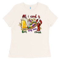 Bone all i need is beer king cake crawfish Ladies Tee - SublimationCraftShop