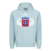 Blue Mist 82nd Airborne Div Parachutist Wings and Patch - Distressed Premium Hoodie - baoMotion